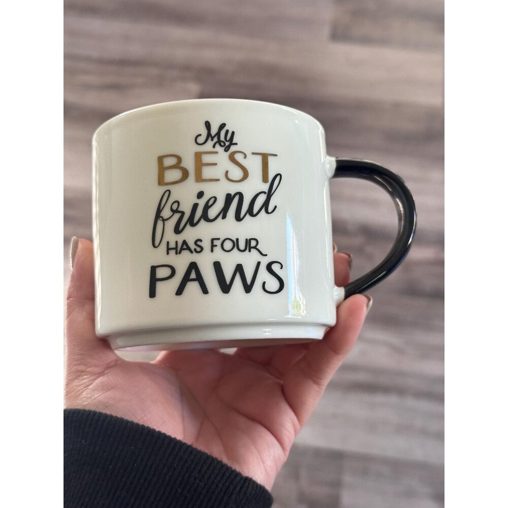 Threshold Coffee Mug My Best Friend Has Four Paws 14 oz Animals Lover Cup